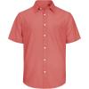 imageJVER Mens Cotton Linen Short Sleeve Shirts Casual Lightweight Button Down Shirts Vacation Beach Summer Tops with PocketCoral