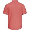 imageJVER Mens Cotton Linen Short Sleeve Shirts Casual Lightweight Button Down Shirts Vacation Beach Summer Tops with PocketCoral