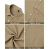 imageJVER Mens Cotton Linen Short Sleeve Shirts Casual Lightweight Button Down Shirts Vacation Beach Summer Tops with PocketDark Khaki
