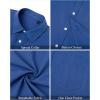 imageJVER Mens Cotton Linen Short Sleeve Shirts Casual Lightweight Button Down Shirts Vacation Beach Summer Tops with PocketDenim Blue
