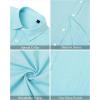 imageJVER Mens Cotton Linen Short Sleeve Shirts Casual Lightweight Button Down Shirts Vacation Beach Summer Tops with PocketFluorescent Blue