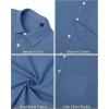imageJVER Mens Cotton Linen Short Sleeve Shirts Casual Lightweight Button Down Shirts Vacation Beach Summer Tops with PocketGrey Blue