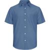 imageJVER Mens Cotton Linen Short Sleeve Shirts Casual Lightweight Button Down Shirts Vacation Beach Summer Tops with PocketGrey Blue
