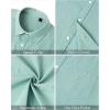 imageJVER Mens Cotton Linen Short Sleeve Shirts Casual Lightweight Button Down Shirts Vacation Beach Summer Tops with PocketGrey Green