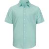 imageJVER Mens Cotton Linen Short Sleeve Shirts Casual Lightweight Button Down Shirts Vacation Beach Summer Tops with PocketGrey Green