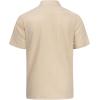 imageJVER Mens Cotton Linen Short Sleeve Shirts Casual Lightweight Button Down Shirts Vacation Beach Summer Tops with PocketLight Khaki