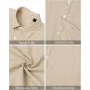 imageJVER Mens Cotton Linen Short Sleeve Shirts Casual Lightweight Button Down Shirts Vacation Beach Summer Tops with PocketLight Khaki