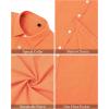 imageJVER Mens Cotton Linen Short Sleeve Shirts Casual Lightweight Button Down Shirts Vacation Beach Summer Tops with PocketOrange