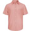 imageJVER Mens Cotton Linen Short Sleeve Shirts Casual Lightweight Button Down Shirts Vacation Beach Summer Tops with PocketPeach