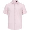 imageJVER Mens Cotton Linen Short Sleeve Shirts Casual Lightweight Button Down Shirts Vacation Beach Summer Tops with PocketPink