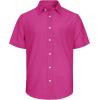 imageJVER Mens Cotton Linen Short Sleeve Shirts Casual Lightweight Button Down Shirts Vacation Beach Summer Tops with PocketRose