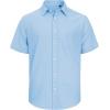 imageJVER Mens Cotton Linen Short Sleeve Shirts Casual Lightweight Button Down Shirts Vacation Beach Summer Tops with PocketSky Blue