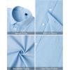 imageJVER Mens Cotton Linen Short Sleeve Shirts Casual Lightweight Button Down Shirts Vacation Beach Summer Tops with PocketSky Blue