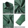 imageJVER Mens Dress Shirts Stretch Stain Shield Long Sleeve Solid Formal Shirt Business Casual Button Down ShirtsArmy Green