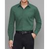 imageJVER Mens Dress Shirts Stretch Stain Shield Long Sleeve Solid Formal Shirt Business Casual Button Down ShirtsArmy Green