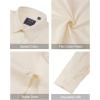 imageJVER Mens Dress Shirts Stretch Stain Shield Long Sleeve Solid Formal Shirt Business Casual Button Down ShirtsBeige