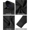 imageJVER Mens Dress Shirts Stretch Stain Shield Long Sleeve Solid Formal Shirt Business Casual Button Down ShirtsBlack