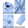 imageJVER Mens Dress Shirts Stretch Stain Shield Long Sleeve Solid Formal Shirt Business Casual Button Down ShirtsBlue