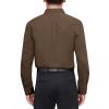 imageJVER Mens Dress Shirts Stretch Stain Shield Long Sleeve Solid Formal Shirt Business Casual Button Down ShirtsBrown