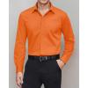 imageJVER Mens Dress Shirts Stretch Stain Shield Long Sleeve Solid Formal Shirt Business Casual Button Down ShirtsBurnt Orange