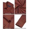 imageJVER Mens Dress Shirts Stretch Stain Shield Long Sleeve Solid Formal Shirt Business Casual Button Down ShirtsCaramel