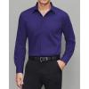 imageJVER Mens Dress Shirts Stretch Stain Shield Long Sleeve Solid Formal Shirt Business Casual Button Down ShirtsDark Purple