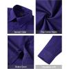 imageJVER Mens Dress Shirts Stretch Stain Shield Long Sleeve Solid Formal Shirt Business Casual Button Down ShirtsDark Purple