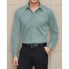 imageJVER Mens Dress Shirts Stretch Stain Shield Long Sleeve Solid Formal Shirt Business Casual Button Down ShirtsGrayish Green