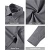 imageJVER Mens Dress Shirts Stretch Stain Shield Long Sleeve Solid Formal Shirt Business Casual Button Down ShirtsGrey