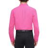 imageJVER Mens Dress Shirts Stretch Stain Shield Long Sleeve Solid Formal Shirt Business Casual Button Down ShirtsHot Pink