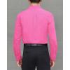 imageJVER Mens Dress Shirts Stretch Stain Shield Long Sleeve Solid Formal Shirt Business Casual Button Down ShirtsHot Pink