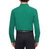 imageJVER Mens Dress Shirts Stretch Stain Shield Long Sleeve Solid Formal Shirt Business Casual Button Down ShirtsHunter Green