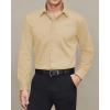 imageJVER Mens Dress Shirts Stretch Stain Shield Long Sleeve Solid Formal Shirt Business Casual Button Down ShirtsKhaki