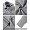 imageJVER Mens Dress Shirts Stretch Stain Shield Long Sleeve Solid Formal Shirt Business Casual Button Down ShirtsLight Grey
