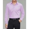 imageJVER Mens Dress Shirts Stretch Stain Shield Long Sleeve Solid Formal Shirt Business Casual Button Down ShirtsLight Purple
