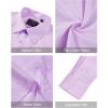imageJVER Mens Dress Shirts Stretch Stain Shield Long Sleeve Solid Formal Shirt Business Casual Button Down ShirtsLight Purple