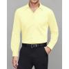 imageJVER Mens Dress Shirts Stretch Stain Shield Long Sleeve Solid Formal Shirt Business Casual Button Down ShirtsLight Yellow