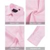 imageJVER Mens Dress Shirts Stretch Stain Shield Long Sleeve Solid Formal Shirt Business Casual Button Down ShirtsPink