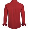 imageJVER Mens Dress Shirts Stretch Stain Shield Long Sleeve Solid Formal Shirt Business Casual Button Down ShirtsRed