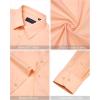 imageJVER Mens Dress Shirts Stretch Stain Shield Long Sleeve Solid Formal Shirt Business Casual Button Down ShirtsScallop