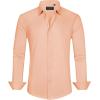 imageJVER Mens Dress Shirts Stretch Stain Shield Long Sleeve Solid Formal Shirt Business Casual Button Down ShirtsScallop