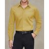 imageJVER Mens Dress Shirts Stretch Stain Shield Long Sleeve Solid Formal Shirt Business Casual Button Down ShirtsYellow
