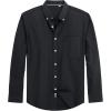 imageJVER Mens Oxford Shirt Solid Casual Button Down Collar Shirts Long Sleeve Dress Shirts with PocketBlakc