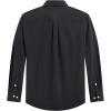imageJVER Mens Oxford Shirt Solid Casual Button Down Collar Shirts Long Sleeve Dress Shirts with PocketBlakc