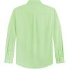 imageJVER Mens Oxford Shirt Solid Casual Button Down Collar Shirts Long Sleeve Dress Shirts with PocketBright Green