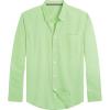 imageJVER Mens Oxford Shirt Solid Casual Button Down Collar Shirts Long Sleeve Dress Shirts with PocketBright Green