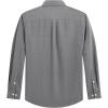 imageJVER Mens Oxford Shirt Solid Casual Button Down Collar Shirts Long Sleeve Dress Shirts with PocketCharcoal Grey