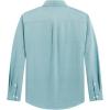 imageJVER Mens Oxford Shirt Solid Casual Button Down Collar Shirts Long Sleeve Dress Shirts with PocketDark Green