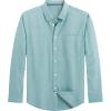 imageJVER Mens Oxford Shirt Solid Casual Button Down Collar Shirts Long Sleeve Dress Shirts with PocketDark Green