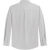 imageJVER Mens Oxford Shirt Solid Casual Button Down Collar Shirts Long Sleeve Dress Shirts with PocketGrey